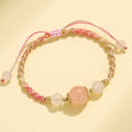 White Agate Prehnite Hand-woven Couple Bracelets