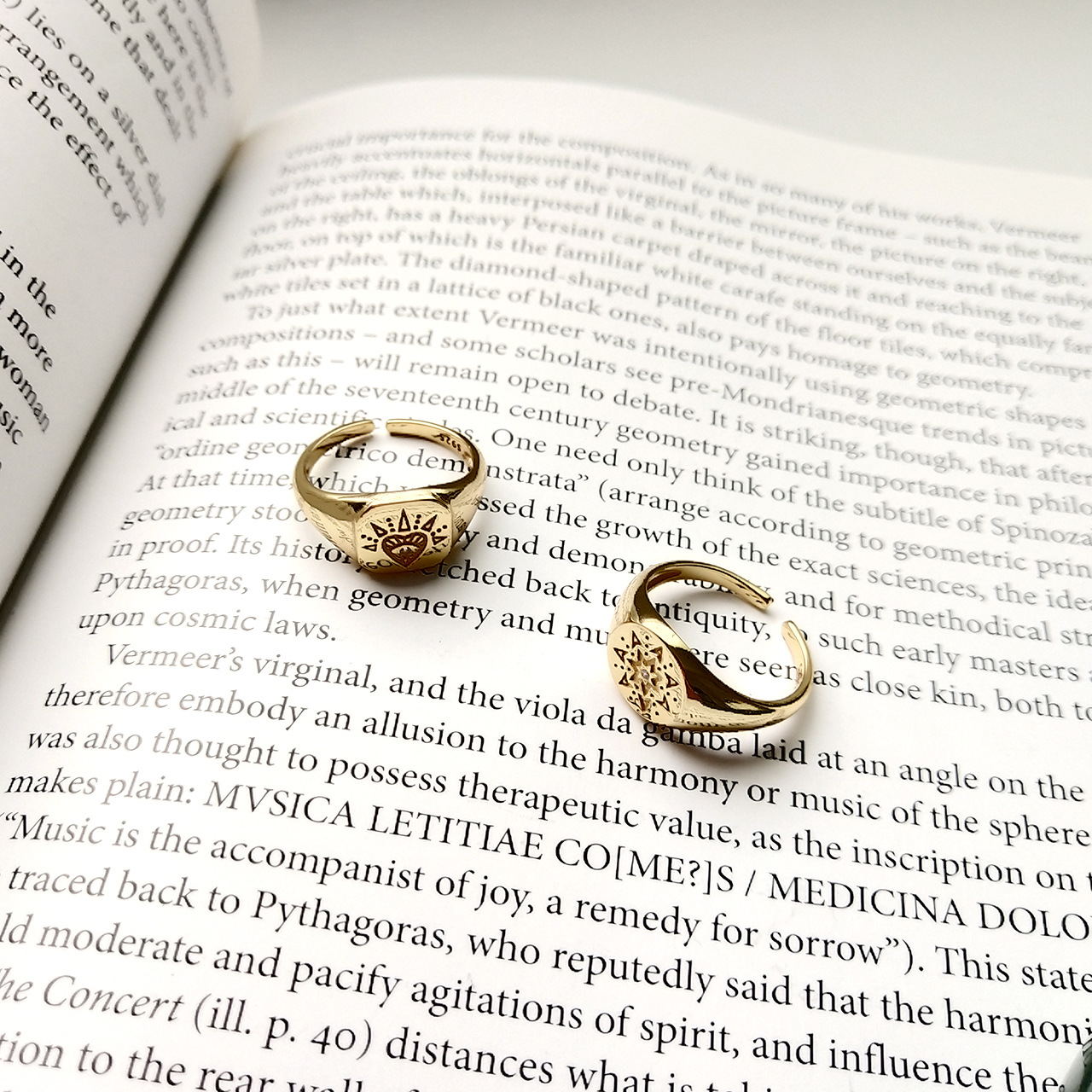 925 sterling silver Retro pattern rings