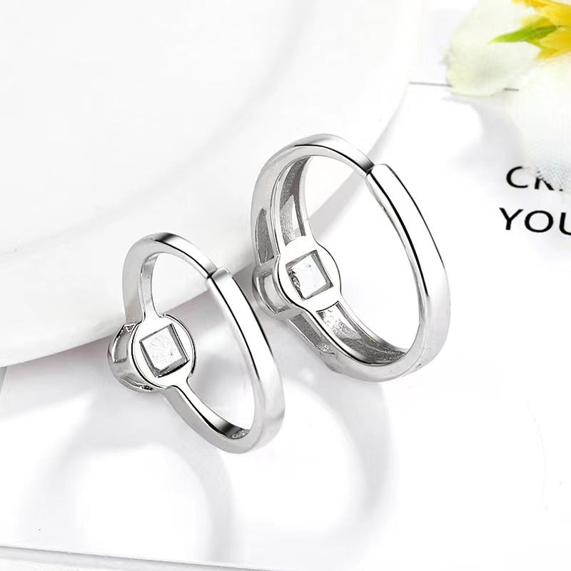 S925 Silver Couple Ring Couple Rings