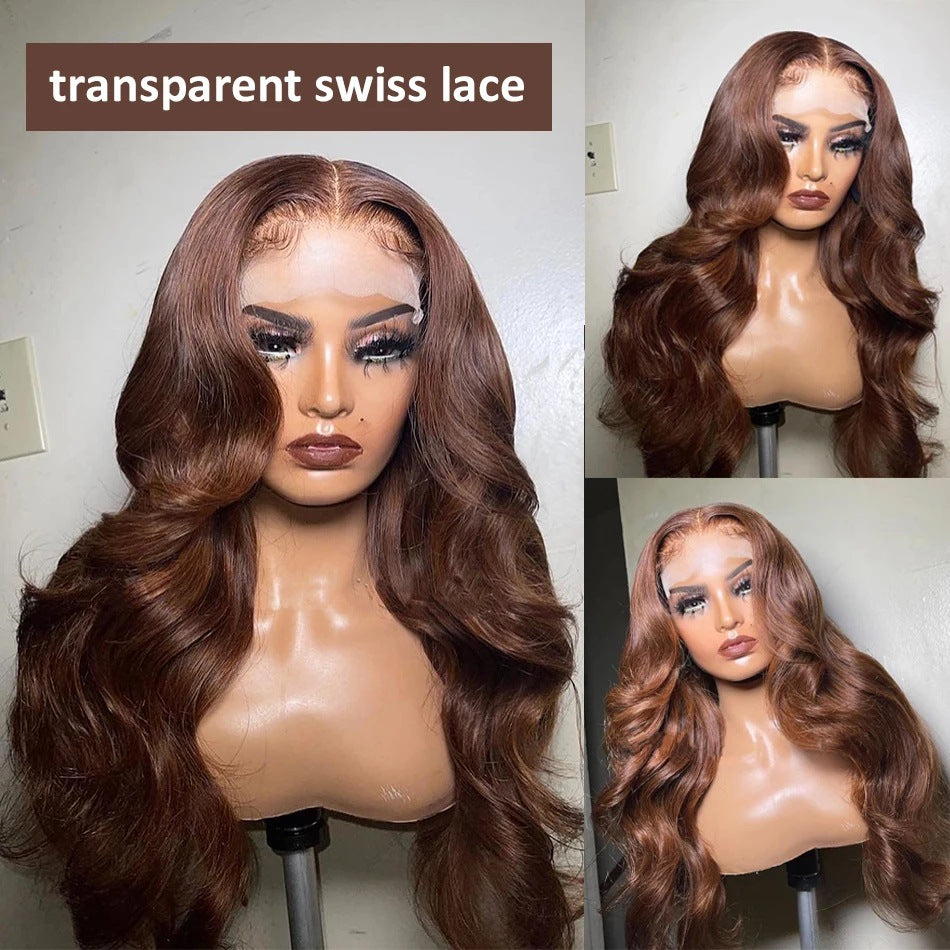 Front Lace Wavy Brown Lace Front Hair Human Wigs