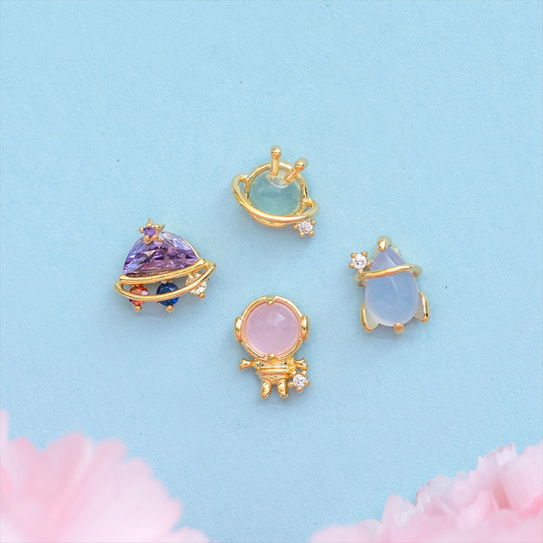 Creative Cartoon Wind Space Series Earings Set