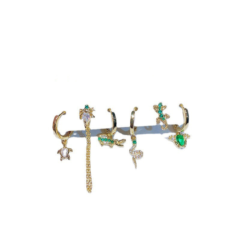 Fashion Personality Small Animal Earings Set