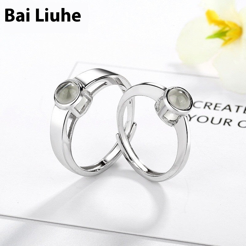S925 Silver Couple Ring Couple Rings