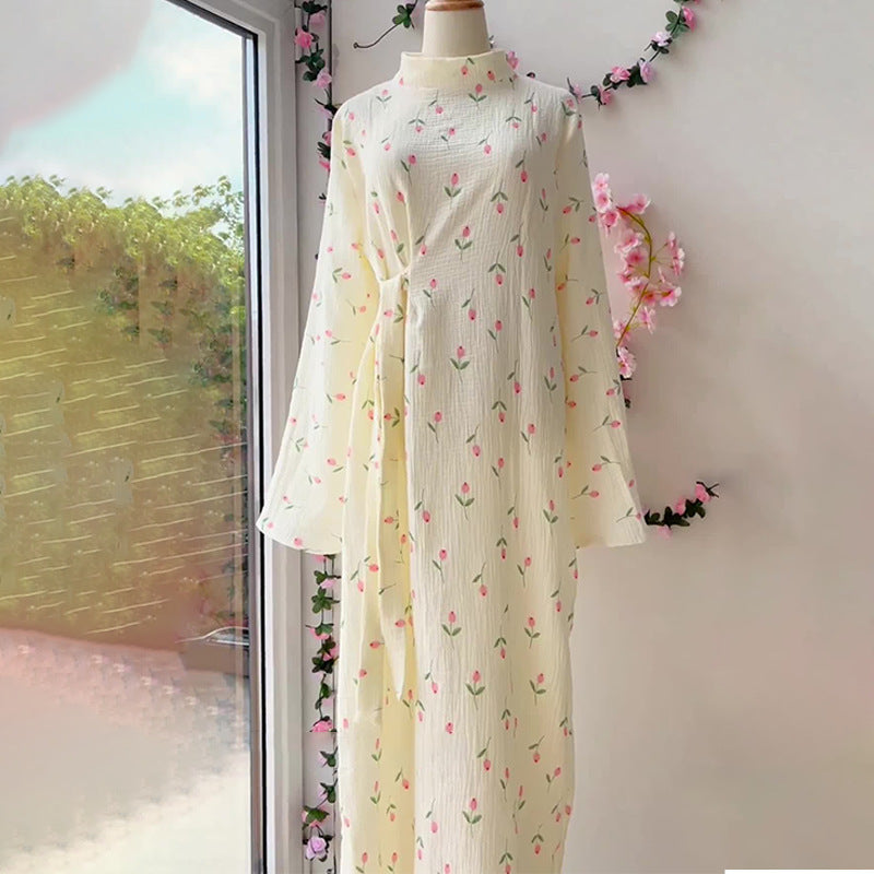Women's Clothes Clothes Fresh Autumn Floral French Dress Women